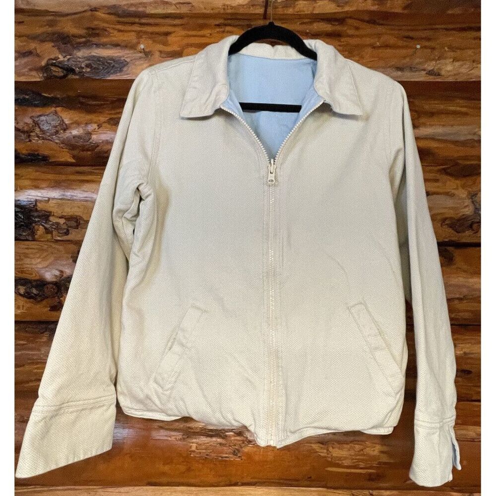 Denim & Company Reversible Beige/Blue‎ Jacket Size Ladies Small